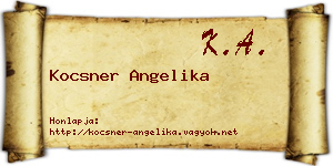 Kocsner Angelika névjegykártya