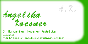 angelika kocsner business card